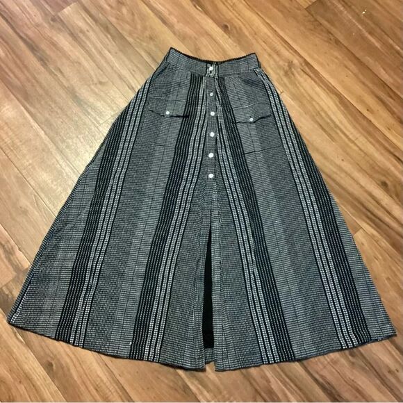 House‎ of Harlow x Revolve Jonah Maxi Skirt Black/White front Split Size XS - Picture 6 of 13